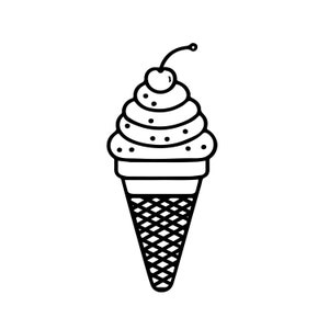 Cono de helado SVG / Cumpleaños de helado / Sprinkles SVG