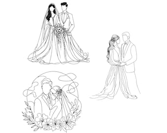 Bride and Groom SVG, Wedding Couple, Wedding SVG, Engagement svg, Wedding Clipart, Bride svg, Married Couple SVG, Husband Wife Svg