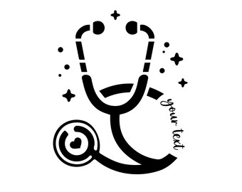 Krankenschwester Stethoskop SVG, Stethoskop mit Herz, Arzt svg, medizinische svg, wesentliche Arbeiter, Stethoskop Monogramm für Becher Cricut Silhouette