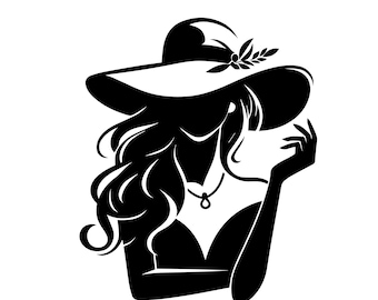 Fashion Lady Silhouette SVG & PNG Clipart Bundle;  Elegant Minimalist Designs for Branding, Posters, Decor, Laser and Cricut Crafts