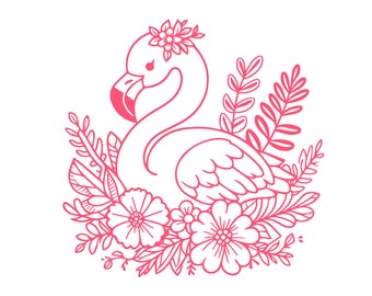 Bloemen Flamingo Svg