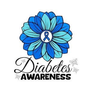 Diabetes Awareness Png, Diabetes Png, Blue Ribbon Png, Diabetes Rainbow, T1d Awareness Design, In November I Wear Diabetes Blue svg