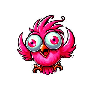 Funny Bird Clipart PNG, Quirky Bird Illustrations Whimsical Birds, Crazy bird clip art, cute bird png cartoon bird faces, funny bird png svg