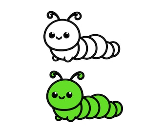 Caterpillar SVG | Worm Cut File | Simple Caterpillar clipart| Download for Cricut, Silhouette, Glowforge, Cameo, Commercial license