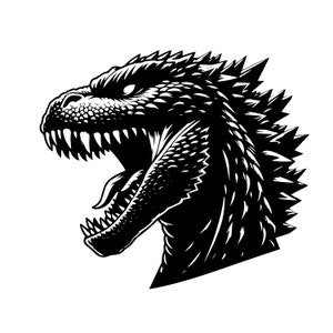Godzilla SVG Clipart, SVG & PNG Files, Godzilla Graphics, Digital Clip Art, Cut Files for Cricut and Silhouette, Laser Engraving