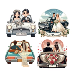 Just Married svg/png/jpg/pdf, Hochzeit svg, Hochzeit Autoschnitt, Paar svg, Liebesgeschichte Png, Mr and Mrs svg, Just Married Digital Print