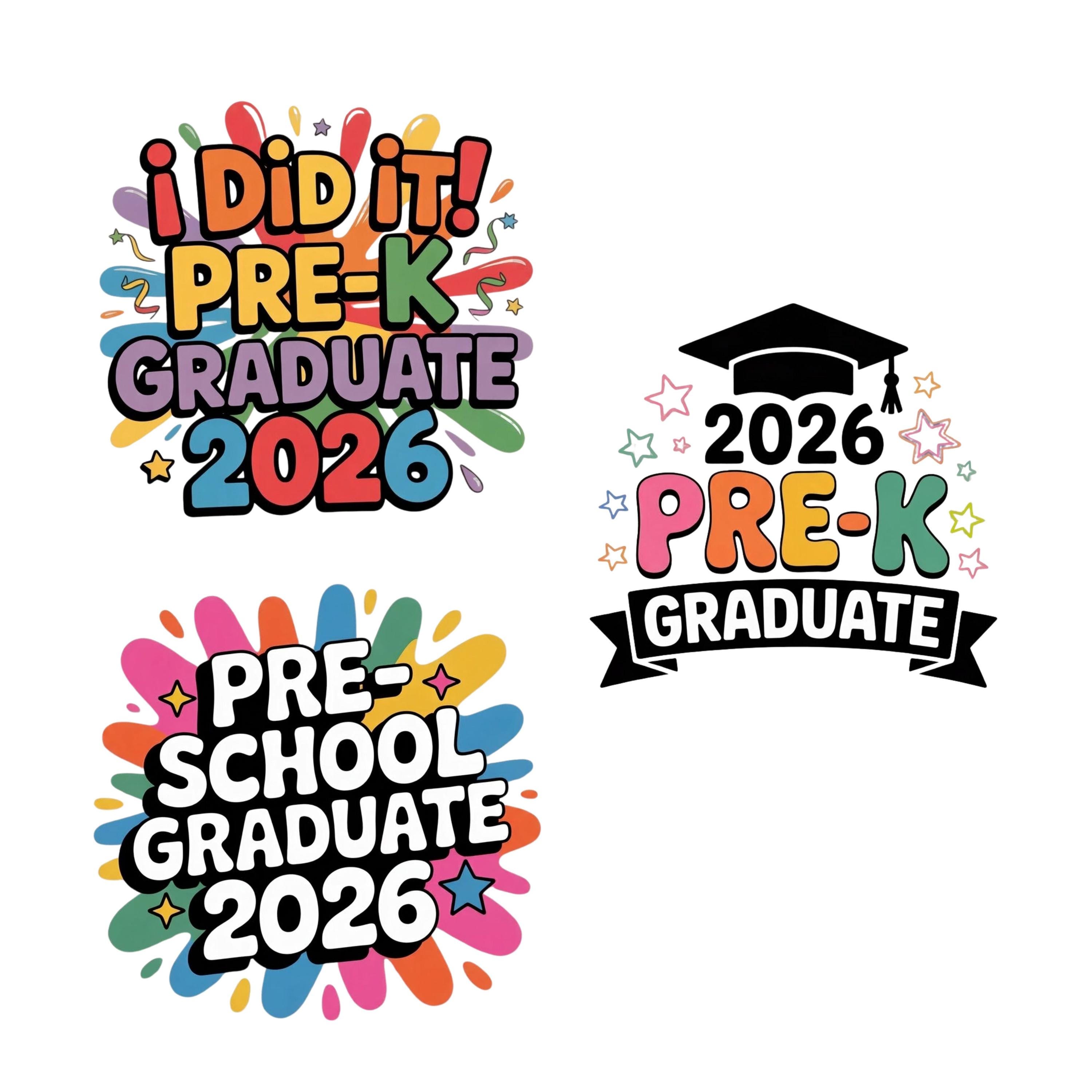 Container Graduate Pre Pre-k Graduate 2026 PNG Bundle, so Long Pre-k Png, Graduation Png ...