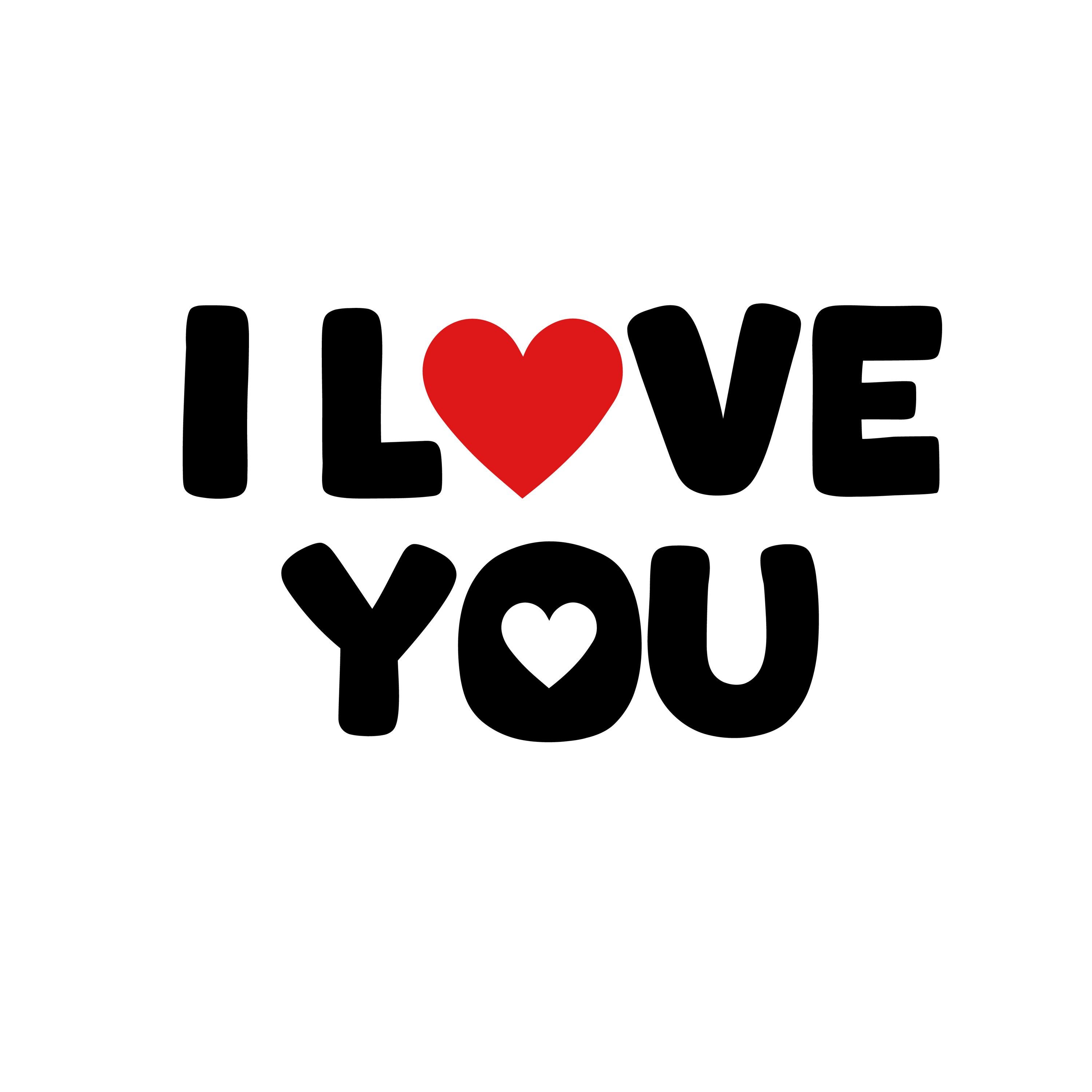 I Love You Svg, Valentine's Day Svg. Clip Art, Vector Cut File for
