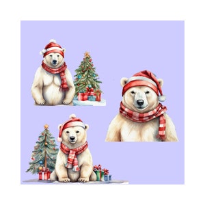 Christmas Polar Bear SVG,PNG, bear png, polar bear svg, bear mug png, bear mug pdf svg