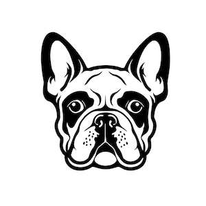 French Bulldog Svg | Frenchie svg | funny dog clipart | pet face png | Bulldog breed Svg | Frenchie Clipart Print , Cricut Cutting Files