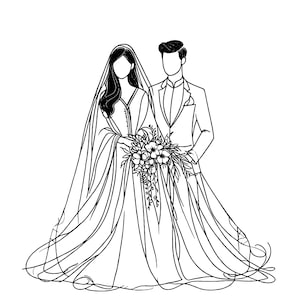 Wedding svg, Couple silhouette, Bride and groom svg, newlyweds svg, married couple png