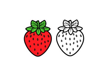 Erdbeere - sofortiger digitaler Download - svg, png und eps Dateien enthalten