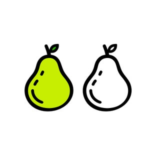 Birne SVG Bundle, Birne SVG, Birne Clipart, Birne Datei, Obst svg, Für Silhouette, Dateien für Cricut, Birne Vektor, Obst Druckdatei, bedruckbar,svg