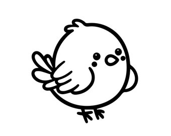 Cute Birdie Vector/Raster- SVG, PNG, JPG