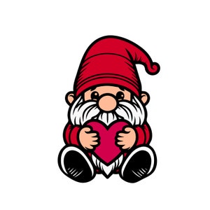 Valentines Gnome paar clipart bundel, Valentines clipart, Valentines svg graphics, Gnome sublimatie, met commercieel gebruik