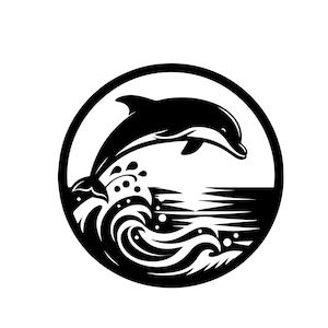 Golfinho SVG, PNG, EPS, Tropical, Praia Pôr do Sol Palmeiras, Download Digital, Silhueta de Golfinho, Arquivos SVG para Cricut, Golfinhos Saltando