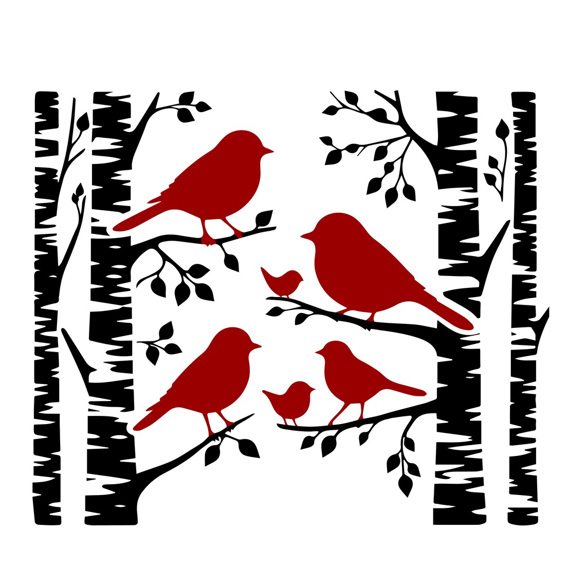 Premium Birch Tree Clipart & Vector Set Birch Tree Clip Art, Birch ...