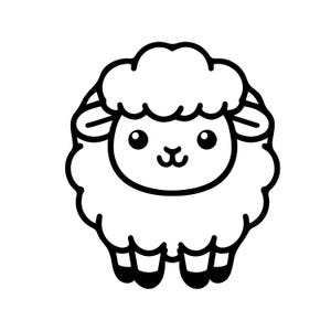 Mouton SVG. Ensemble de cliparts bébé agneau PNG. Sheep Boy - Girl Couper des fichiers. Animaux de la ferme avec des lunettes de soleil Silhouette Vector Machine de découpe téléchargement