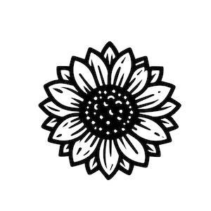 Girassol SVG, Floral SVG, Girassol Clipart, Flor SVG, Modelo De Girassol, Arquivo De Corte Cricut/Silhueta, Vector Stencil Print Eps Png