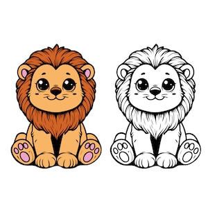 Baby Lion Svg Animal Svg Baby Lion Cut File Safari Jungle Animal Svg Cute Lion Svg Sweet Baby Lion Svg Files for Cricut Digital Download