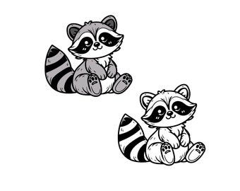 Raccoon Outline SVG