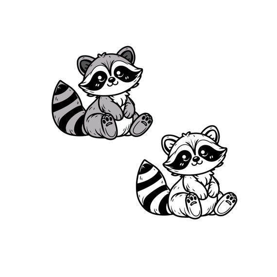 Raccoon Outline
