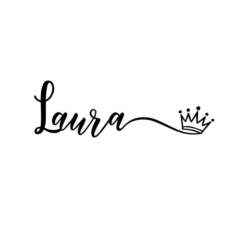 Custom Name in the Svg, Font With Heart Detail at the End SVG, EPS, PNG ...