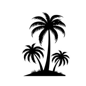 Palm Trees - Instant Digital Download - svg, png, dxf, and eps files included! Tropical, Vacation, Ocean, Beach