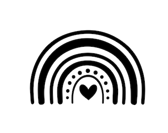 レインボー svg、Cricut 用レインボー バンドル svg、ボヘミアン レインボー svg ファイル、かわいいレインボー svg、レインボー レイヤー ファイル、パステル レインボー svg