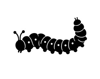 Raupe SVG PNG Käfer Käfer Wurm Garten Natur Tier Schneidedatei Digitaler Download Cricut Silhouette Handwerk Datei Layered Farbe Svg