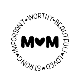 Mamma vita SVG, mamma forte, importante, bella, degna, amata in formato Svg, divertente mamma file in formato Svg per Cricut, ragazza mamma Png, camicia mamma ragazzo, sagoma