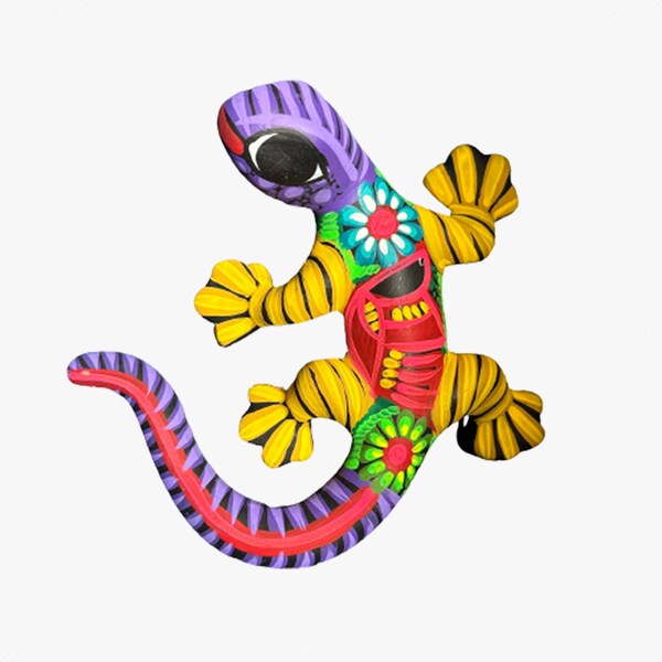 Salamandre mexicaine peinte à la main colgante, salamandre suspendue, salamandre colgante faite main