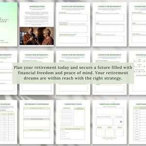 Retirement Planner Comprehensive Template Printable Digital Financial ...
