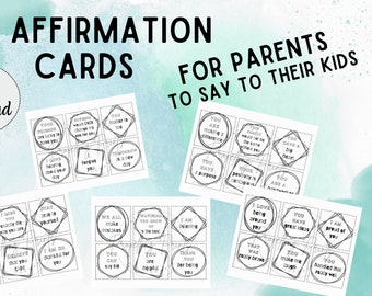 30 Affirmation Cards for Parents (to say to your kids!)
