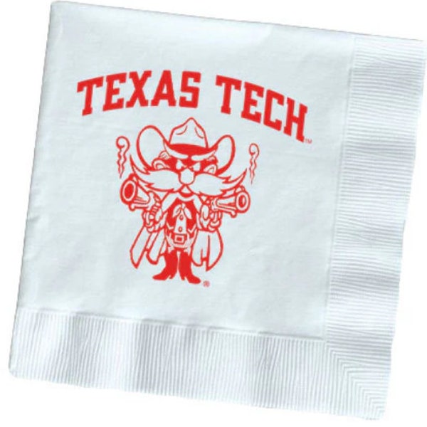 Texas Tech Cocktail Napkins: 20 Pack - Ready to Ship