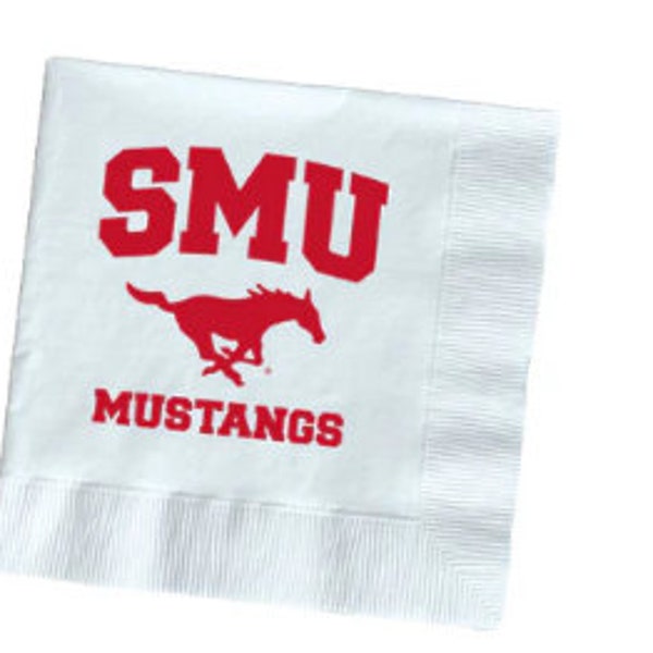 SMU Cocktail Napkins: 20 Pack - Ready to Ship