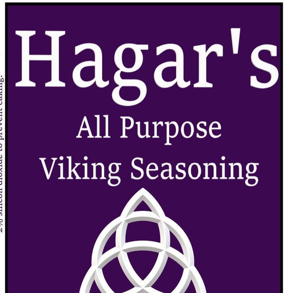 Hagar's All Purpose Viking Seasoning Rub BBQ Grilling Smoking 5.5oz Handmade Small Batch Norwegian Artisanal Spice Steak Chicken Fish Celtic