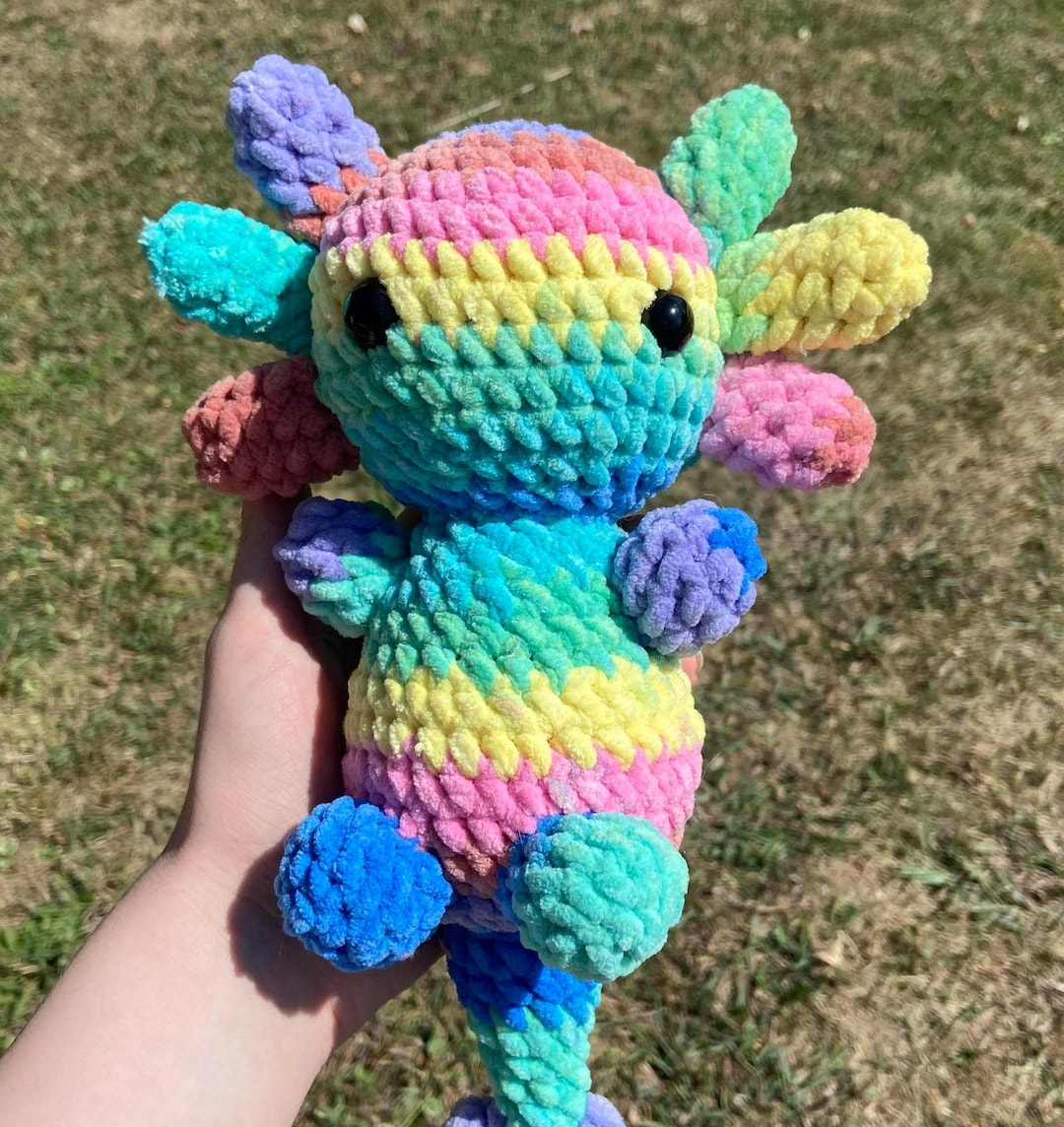 Rainbow Axolotl Plush Handcrafted Crochet Amigurumi Etsy rainbow-axolotl-plush-handcrafted-crochet-amigurumi-etsy