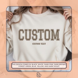 Custom vintage Sweatshirt, College Letters Sweatshirt, Family Christmas, Graduation Gift, Custom Team Sweatshirts, Group Party Event Sweater