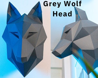 Dog Head Papercraft Wall Art, Easy DIY Template