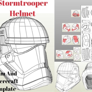 Papercraft stormtrooper helmet template PDF star wars stormtrooper helmet, Starwars Helmet diy / Papercraft Cosplay helmet / Cosplay mask