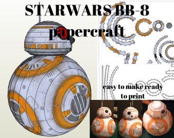 Star Wars BB-8 Papercraft Model Template (Digital Download)