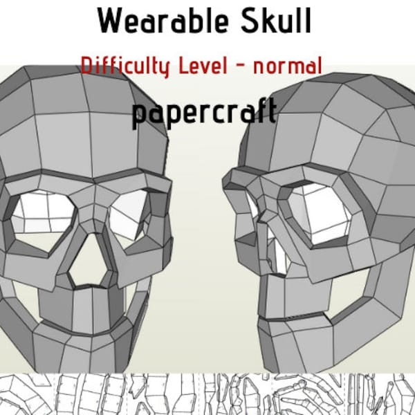 Skull Helmet Template - Etsy