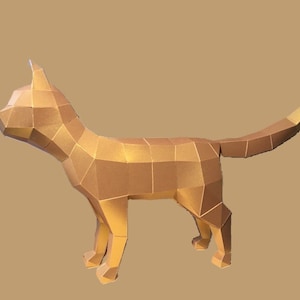 Cat Papercraft Template Sie werden es sehr einfach mit Schritt für Schritt bebilderte Anleitung-Fertig in 10 Schritten zu machen Easy to Make Papercraft Cat