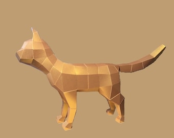Plantilla para hacer un gato de papel (DIY) con instrucciones ilustradas