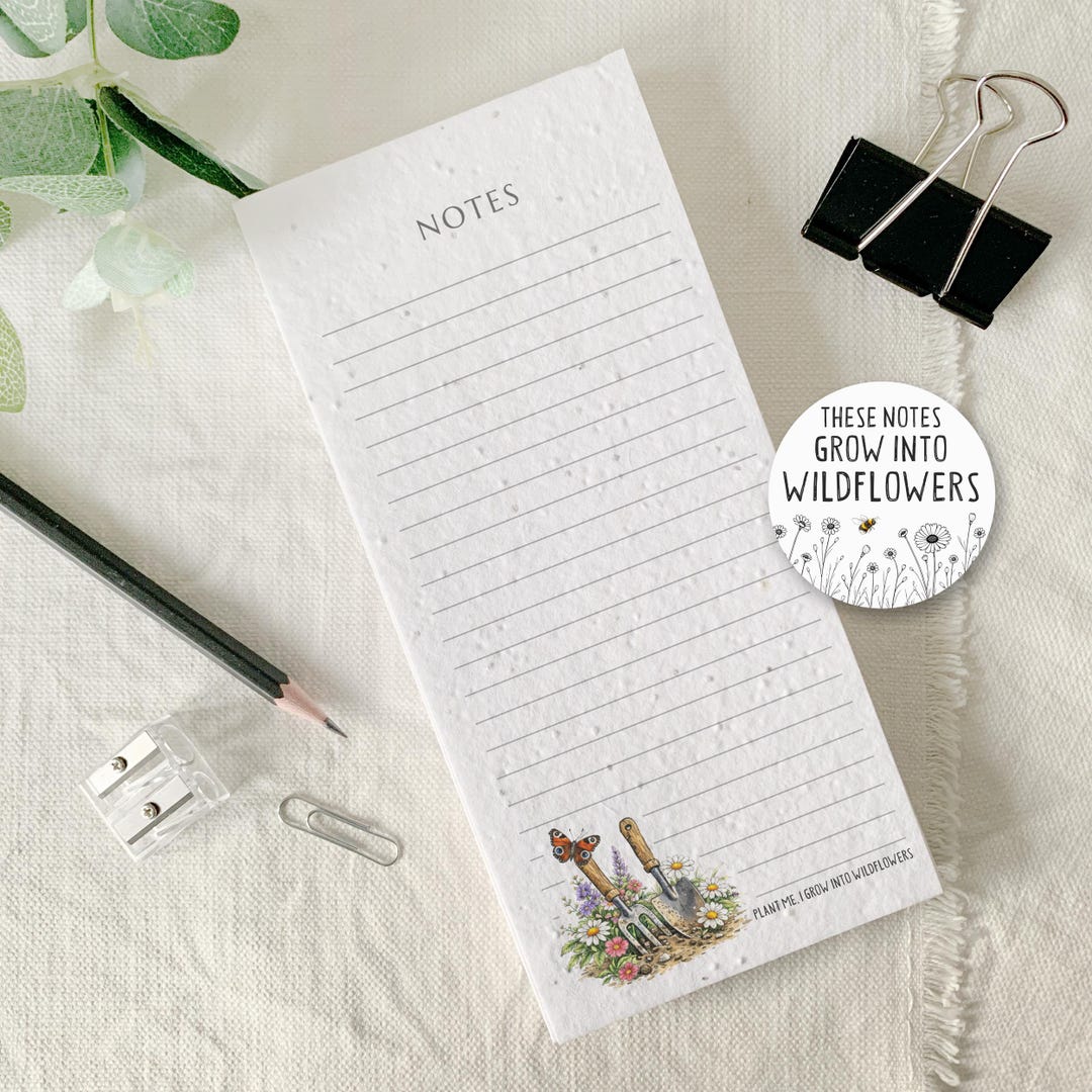Daily To-do Notepad Gift | Plantable Wildflower Seed Tear off Slim Note ...