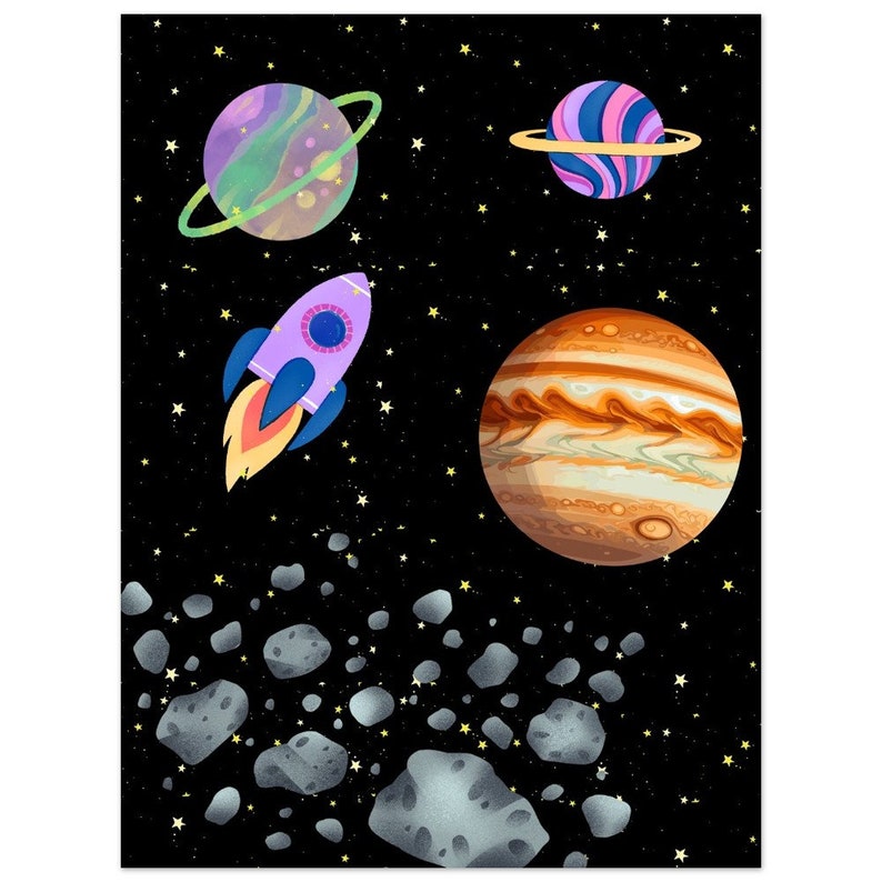Outer Space Wall Art Etsy