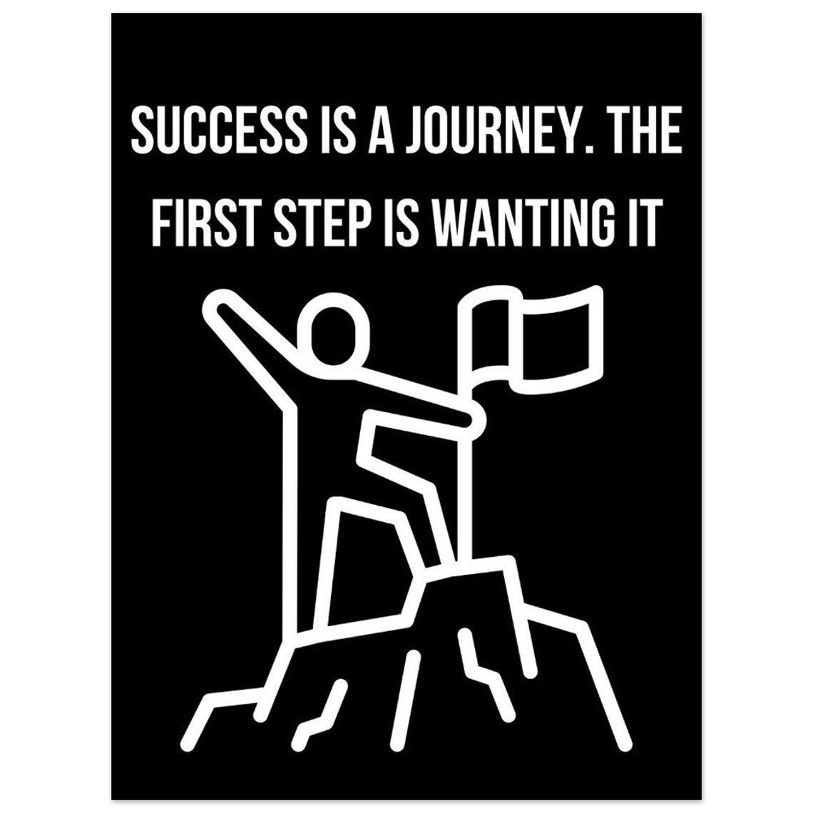 Self Improvement Poster Modivational Success Etsy