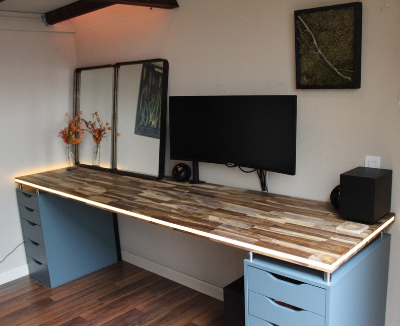 Butcher Block Office Desk Top / Table Top / Island Counter Top With