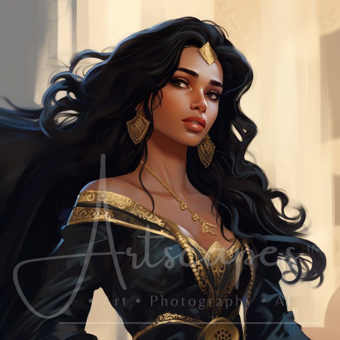 Indian Princess Art, Indian Woman Art, Indian Lady, Digital Download